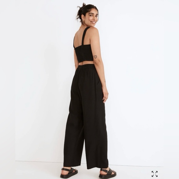 Madewell Breezewoven Pull-On High-Rise Straight Pants Size Small - Picture 3 of 9